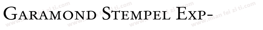 Garamond Stempel Exp字体转换